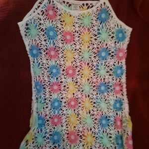 No Boundaries Multicolor Crochet Mini Dress